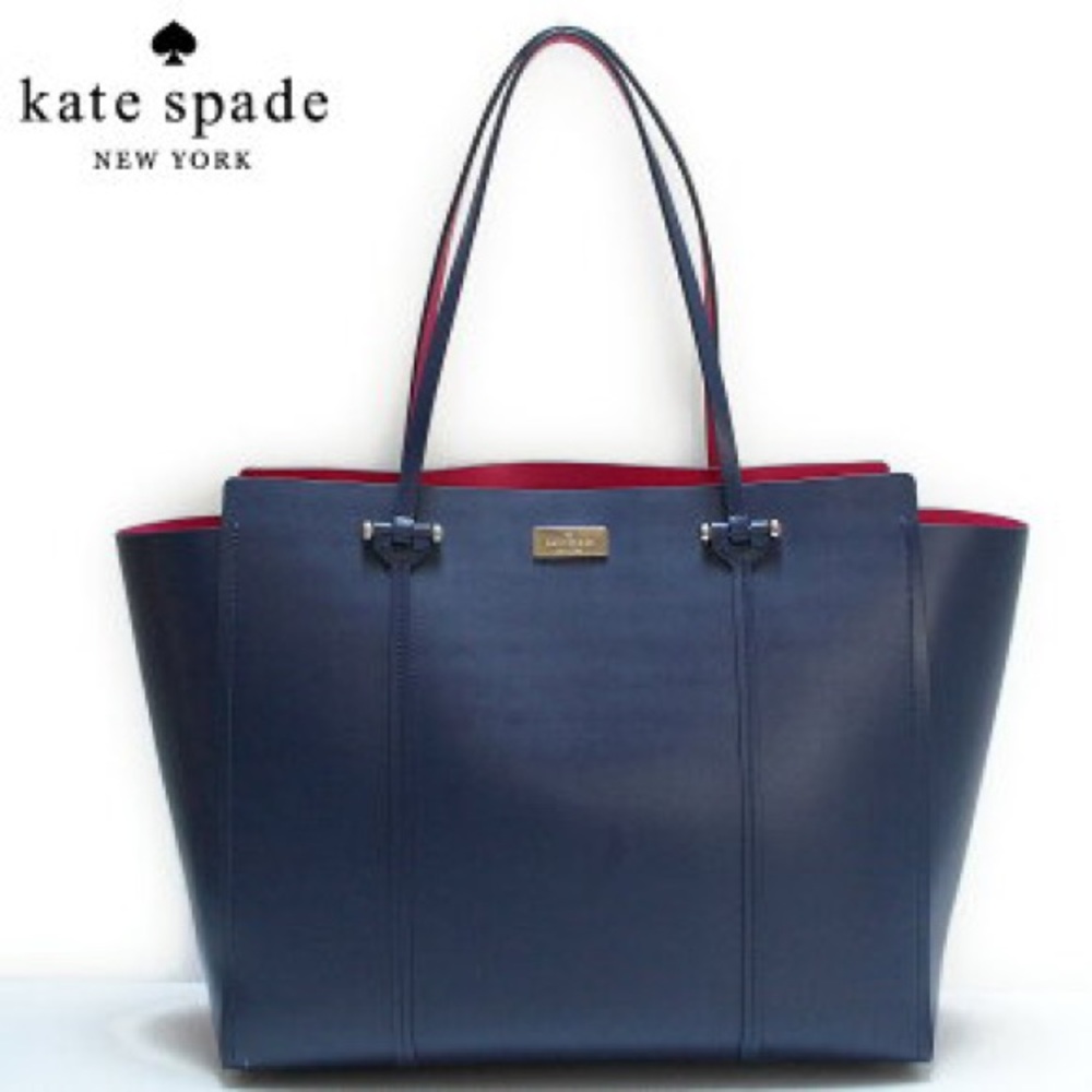 Kate Spade Annelle Arbour Hill Tote Navy & Red